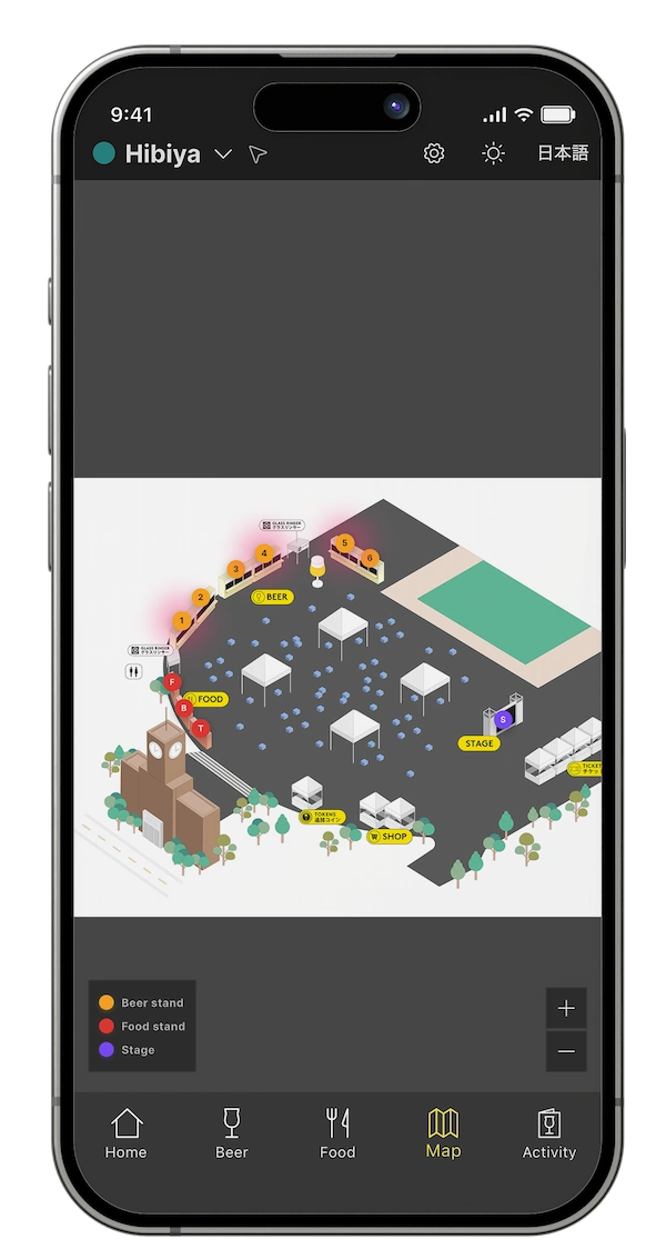 Interactive venue map